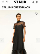 STAUD Calluna Dress Black size Large- Brand New with Tags  MSRP=$495 🔥 picture