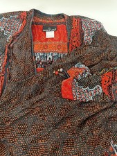 Carole Little 2 Pc Set Cardigan Top Culotte Pants 14 Gauze Art To Wear VTG 90s picture