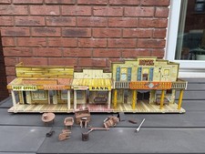 Louis Marx 1950s Tin Litho Western Town EXCELLENT Vintage Tinplate Rare picture