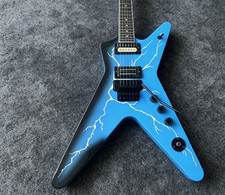 US warehouse Dimebag Darrell “Dean From Hell” Blue Electric Guitar Floyd Rose picture
