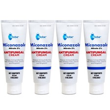 Globe Antifungal Cream Miconazole 2% 4 oz. Tube ( 4 - Pack) (16 oz Total) picture