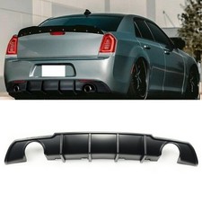 for Chrysler 300 SRT 2015 2023 Rear Diffuser Lip Matte Black Shark Fin picture