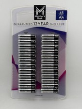 (2) Member's Mark Alkaline AA Batteries (48 Pack EA) TOTAL 96 Batteries 2040 picture