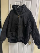 Carhartt Men's Loose Fit Hooded Insulated Jacket Full Zip Black Big & Tall 5XL picture