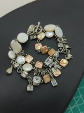 Rodrigo Otazu Pearl Beaded Bracelet Mop Crystal Triple Stand Bracelet Flaw picture