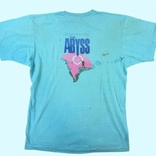 Vintage 1989 The Abyss Underwater Film Unit Crew T Shirt Large Single Stitch USA picture