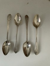 Antique Georgian 18th Century Teaspoons Edinburgh Hallmarks 47.7g total picture
