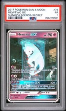 Mewtwo GX: 2017 Pokémon Sun & Moon Shining Legends Secret #78 - PSA 1 picture