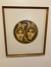 Charles M Ware Artist Proof original Print Witch 1970s mystical mysticism framed picture