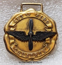 Gorgeous WWI USAS 493rd Aero Sq Watch Fob in Heavy 14K GF on Bronze by Dieges & picture