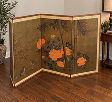 Vintage Japanese Byobu Folding Screen: Iohara Collection – Hand Painted – Signed picture