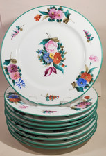 9 Hand Painted T&V Limoges France Plates c. 1905 