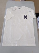 NWT Northwestern University Wildcats White T-shirt Sz Med AM28 picture