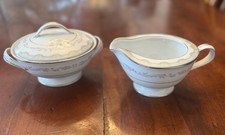 Vintage Noritake Margaret 6243 Creamer and Covered Sugar Bowl Set Japan picture
