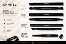 Chanel 4Pc Makeup Brush Dual-Ended Eyeshadow, Eye Contour & Lip Brushes with Cap picture