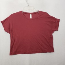 Lululemon Cates Tee Shirt Women's 4 Mulled Wine Pima Cotton Short Sleeve Cropped picture
