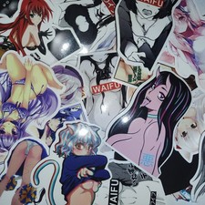 SEXY ANIME  WAIFU STICKERS 5 PCS picture