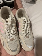 Adidas Torsion Super Cream White Clear Pink Mens 10.5 Running Shoes Worn Once picture
