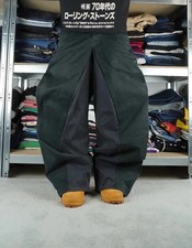 Custom Embroidered Baggy Jeans Wide American Style y2K Vintage Color Black picture