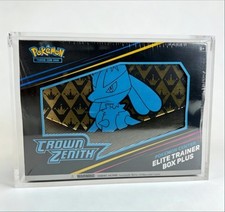 Pokemon Crown Zenith ETB Plus CRZ Magnetic Lid Acrylic Display Case UV Resistan picture