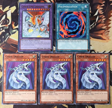 Yugioh: Cyber End Dragon (Holo) Fusion Set w/3 Cyber Dragons + Polymerization picture