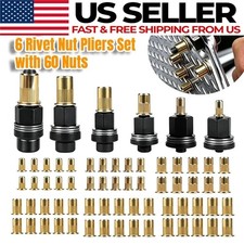 66 Piece Rivet Nut Tool Kit Includes Mandrel Heads and Galvanized For Nuts picture