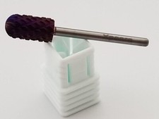 Set of 10 -- Rounded Top Purple Carbide Nail Drill Bits 4XC - Bén-Bền-Không Tưng picture