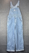 Vintage Calvin Klein Overalls Womens Sz Medium 90s Denim Bib Light Wash Western picture