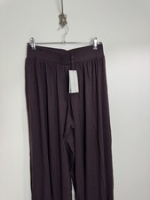 Mint Velvet Jersey Balloon Trousers Size M Short Brown Minimalist RRP £59 picture