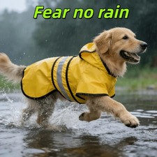 Waterproof Dog Raincoat Adjustable Windproof Pet Rain Jacket Double Layer Coat picture
