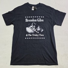 Brandon Giles & The Tricky Two Alt Rock N Roll Country Black T-Shirt Men's Sz M picture
