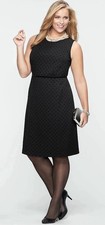 NWT Talbots Women’s 2 Black Polka Dot Rayon Blend Sleeveless Sheath Dress picture