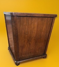 Vtg Nucraft Of Grand Rapids #2808 Solid Wood Executive Square Wastebasket. picture