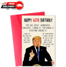 Funny 40th Birthday Card Happy 40th Birthday Gifts for Him Her Bday Decorations picture