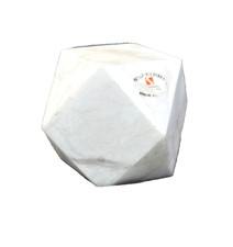 Vintage Scali Volterra Genuine Alabaster Geometric Paperweight Sculpture Italy picture