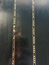 Men's 14k Gold Stamped Figaro Chain 24 Inches 