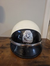 Vintage Obsolete Super Seer Dallas Texas Police Motorcycle Badge Helmet  picture