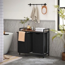 Laundry Hamper, Laundry Sorter With 2 Pull-Out And Removable Bags, Shelf picture