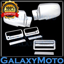 88-98 CHEVY C+K 1500+2500+3500 Triple Chrome Mirror+2 Door Handle+Tailgate Cover picture