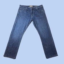 Lucchese Jeans Men 36x28 Blue Jesse Slim Straight Italian Fabric Comfort Stretch picture