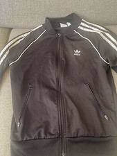 adidas Originals Men's Full Zip Track Jacket Black/White 3-Stripes S picture