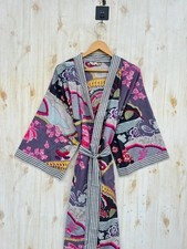 Cotton Floral Handmade Kimono Gown,Beachwear,Bathrobe,Summerwear,Bridemaid,Comfy picture