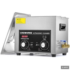 CREWORKS Ultrasonic Cleaners 10L Cleaner Heater Timer 240W Stainless Steel Degas picture