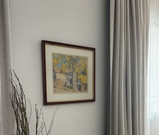 Vintage Norma Bassett Hall Serigraph Home o Spanish Cobbler Signed Original 1945 picture