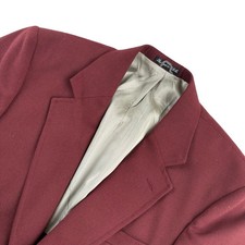 VTG Stafford Men’s Performance Blend Blazer Jacket Maroon • USA • 39R picture
