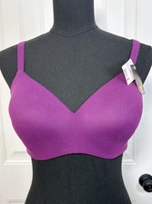 Wacoal How Perfect Wire Free T-Shirt Bra 852189 Purple Women’s 36D NWT picture