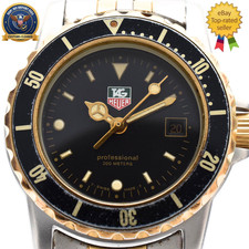 ▶️ [Exc+5] TAG HEUER 925.208G Professional Black Dial Quartz Women's Watch picture