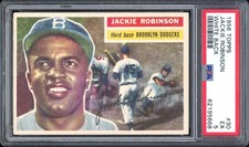 1956 Topps - Jackie Robinson #30 White Back PSA 5 picture