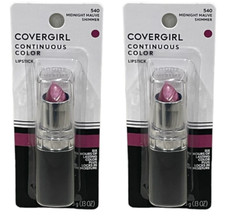 Lot Of 2 Covergirl Continuous Color Lipstick 540 Midnight Mauve Shimmer picture