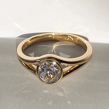 2.00CT IGI EF/VS1 Round Lab Grown Diamond Women Solitaire Ring 14K Yellow Gold picture